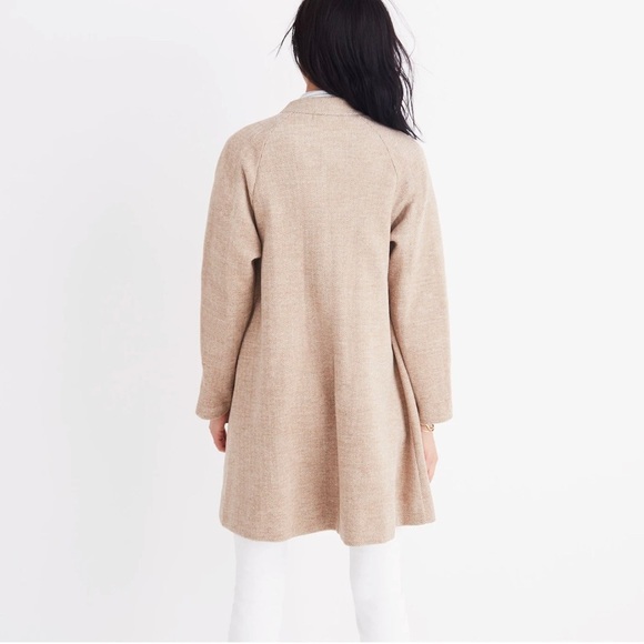 MADEWELL Stanza Herringbone Coat Wool Blend Camel Color Size XL - Picture 3 of 16